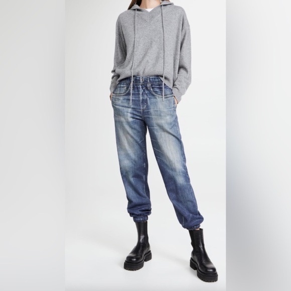 Rag & Bone Miramar Printed Denim Jogger Lucas Wash Size XS - Picture 1 of 12